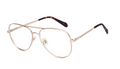 Vintage gold aviator eyeglasses with a classic double bridge and tortoiseshell accents